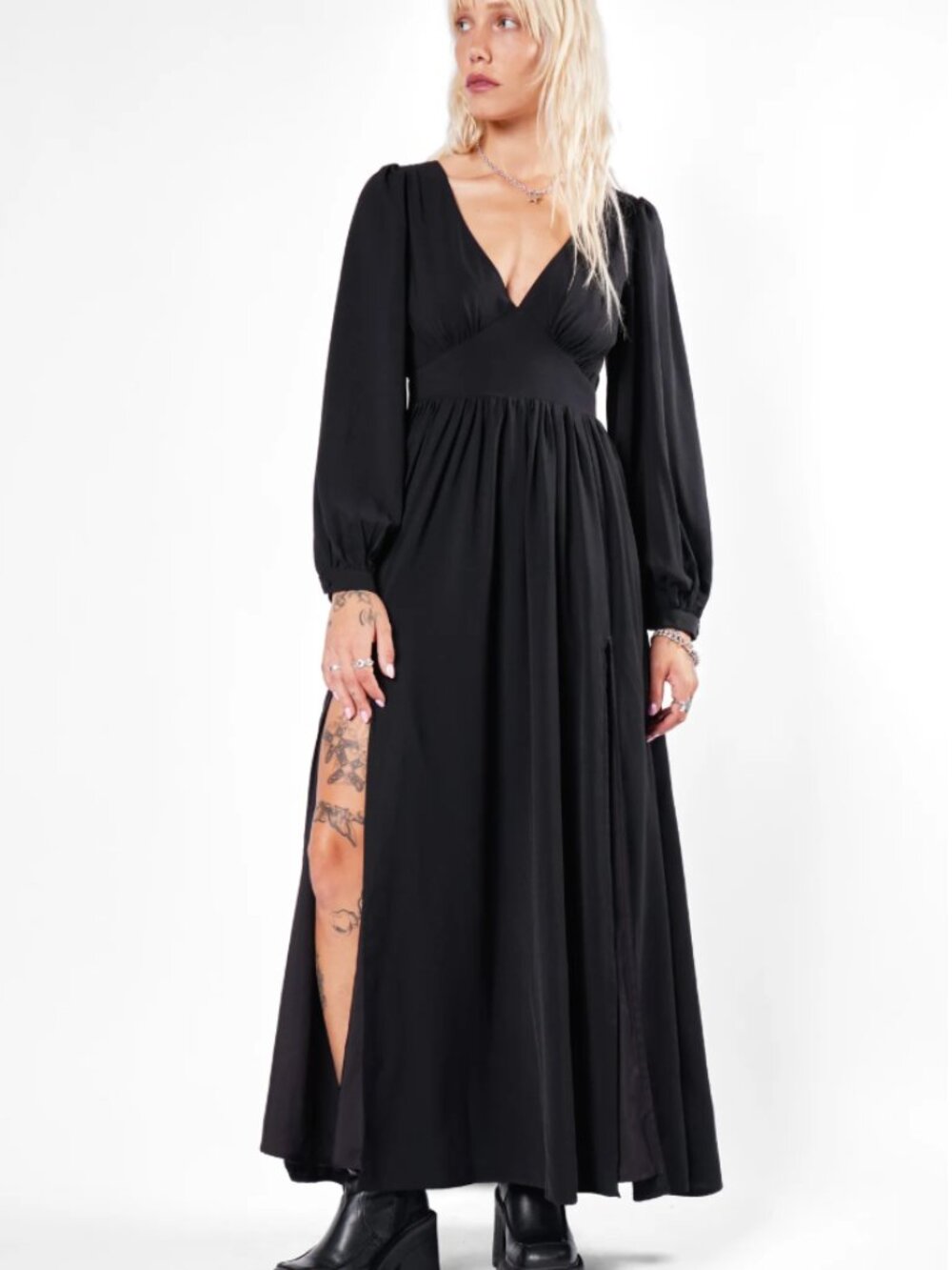 Mary Wyatt Morgana Tie Back Maxi Dress - Women's US4/UK8